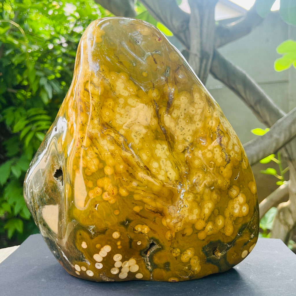Sculptura jasp ocean forma libera | Model  XL2, pietre semipretioase - druzy.ro 3 