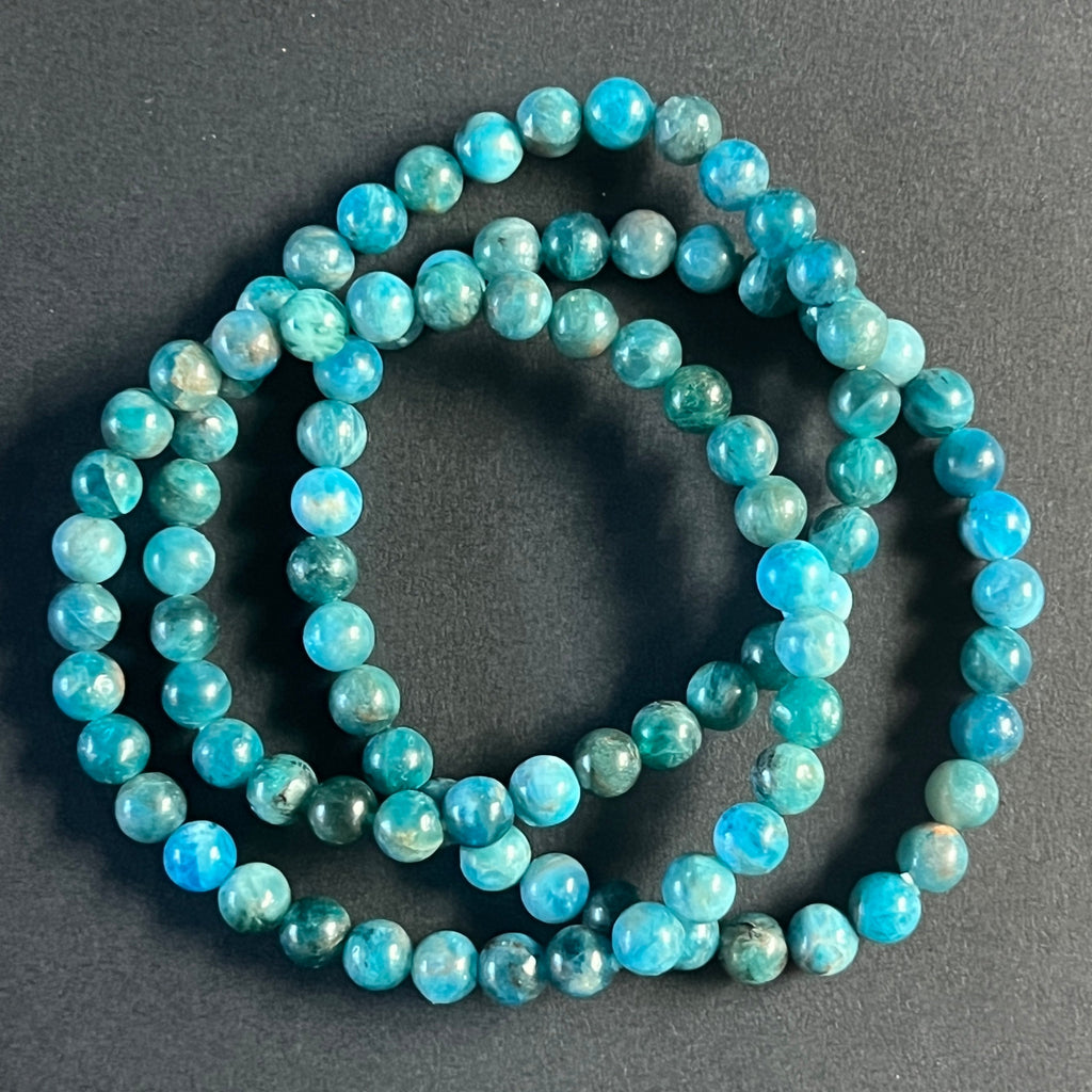 Bratara apatit 6 mm, pietre semipretioase - druzy.ro 1 
