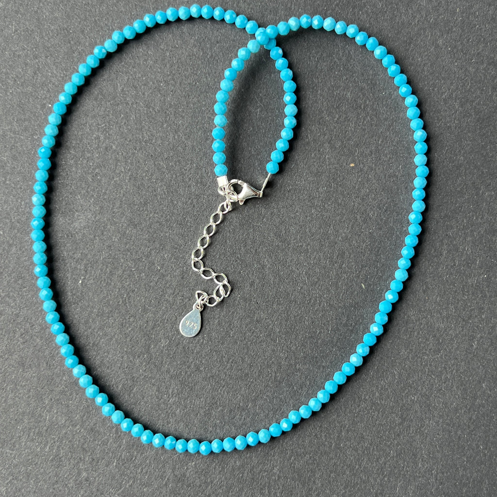 Colier howlit albastru Aeria #44, pietre semipretioase - druzy.ro 4 