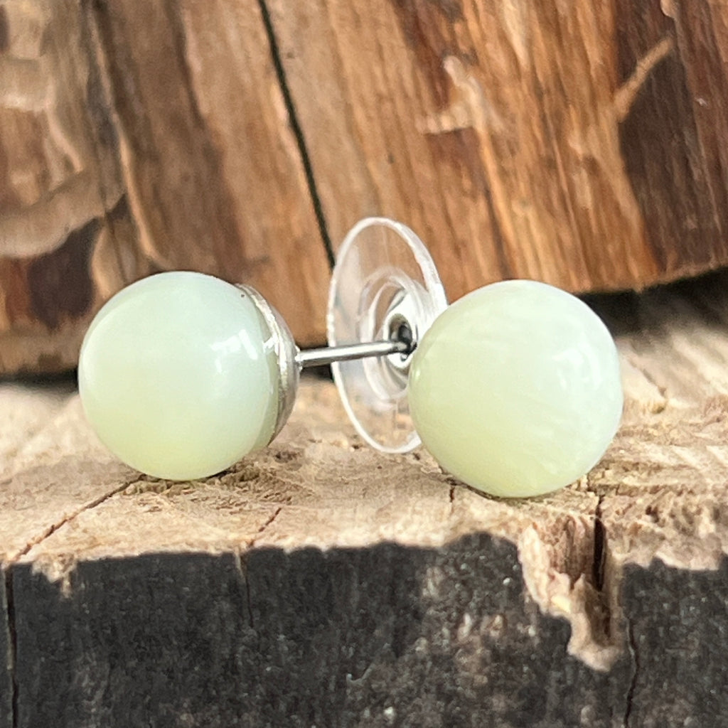 Cercei stud jad new jade sfere 8 mm, pietre semipretioase - druzy.ro 2 
