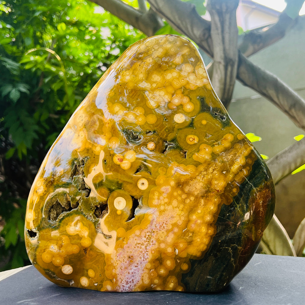 Sculptura jasp ocean forma libera | Model  XL2, pietre semipretioase - druzy.ro 6 