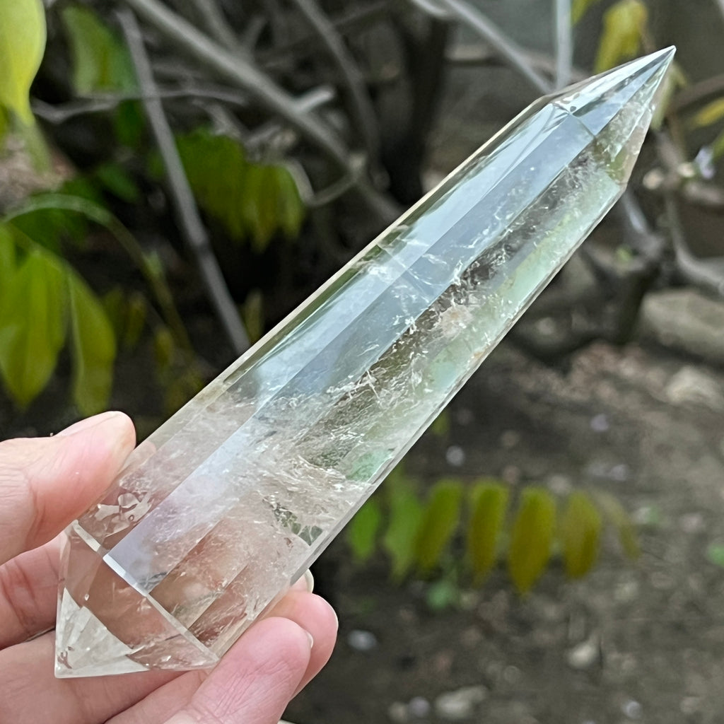 Bagheta cuart vogel, 12 fete, Brazilia model 18, pietre semipretioase - druzy.ro 5 