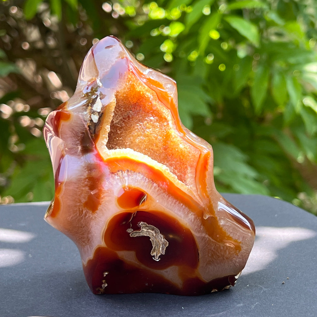 Sculptura forma flacara din agat m2, pietre semipretioase - druzy.ro 5 