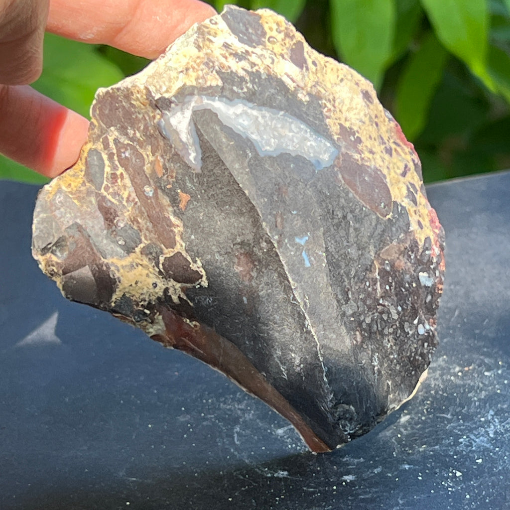 Onix negru piatra bruta India model 12, pietre semipretioase - druzy.ro 1 