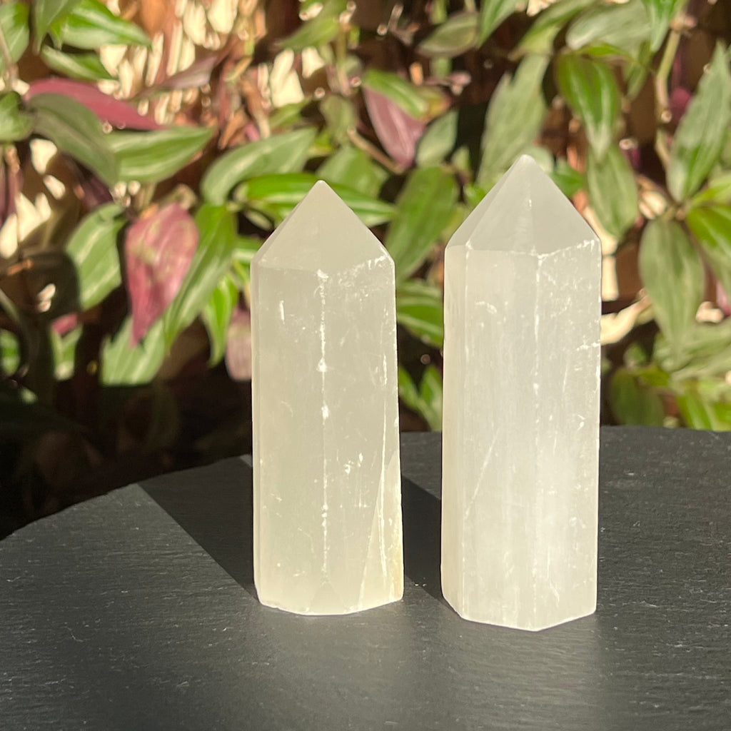 Obelisc, turn selenit 8- 10 cm, druzy.ro, cristale 5