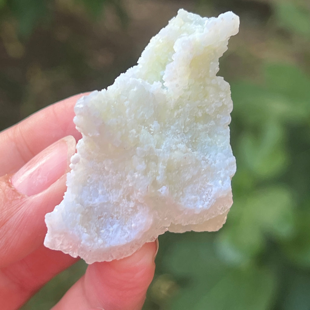 Agat albastru dantelat/ calcedonie Malawi mini m12, pietre semipretioase - druzy.ro 3 