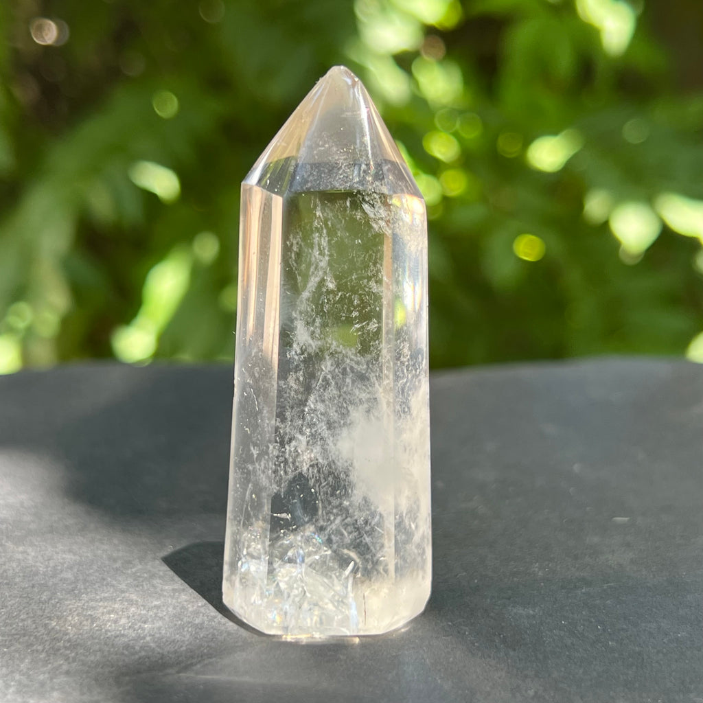 Obelisc/varf cuart de stanca/cuart incolor mini m8, druzy.ro, cristale 2