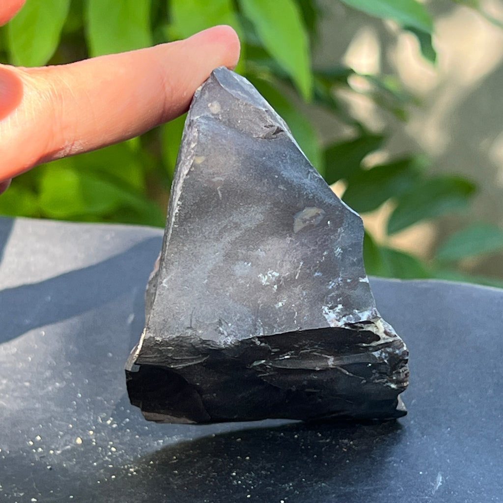 Onix negru piatra bruta India model 4, pietre semipretioase - druzy.ro 4 