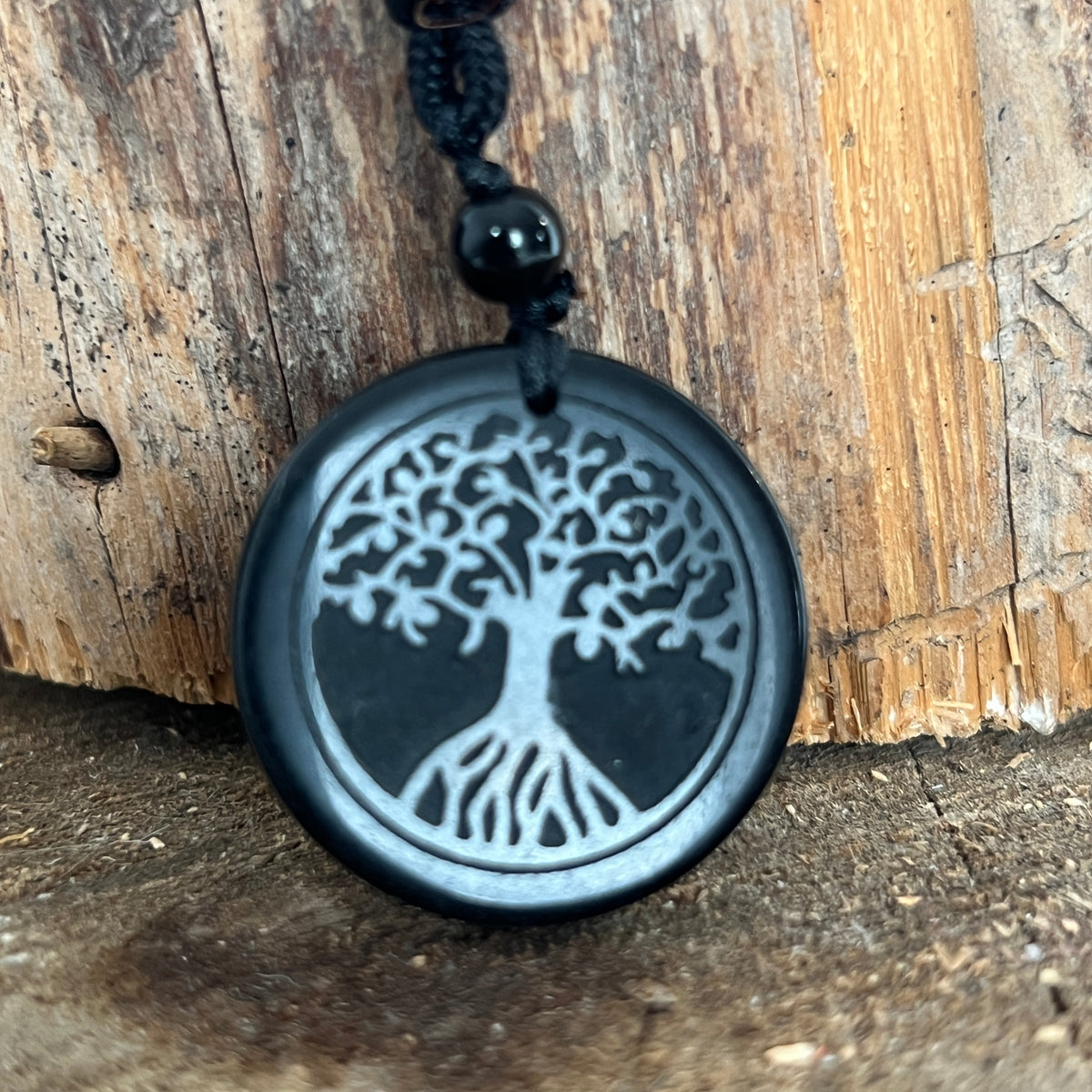 Obsidian pendant with snur | Tree of Life – DRUZY