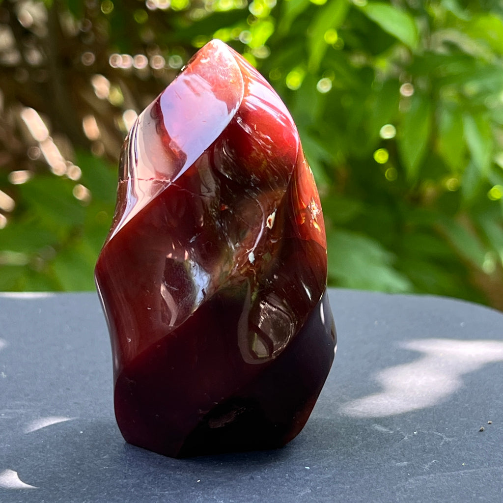 Sculptura forma flacara din agat m3, pietre semipretioase - druzy.ro 2 