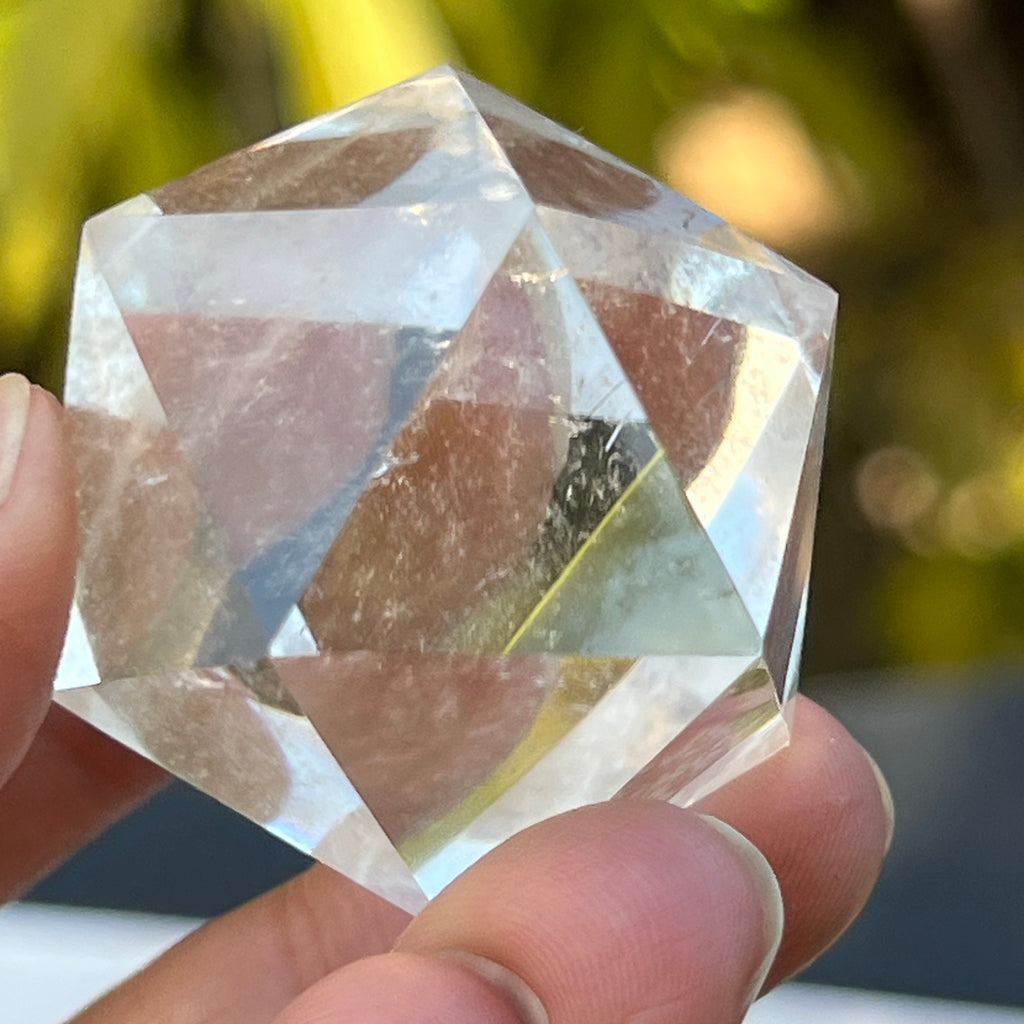Icosaedru cuart incolor / cristal de stanca m14, pietre semipretioase - druzy.ro 6 