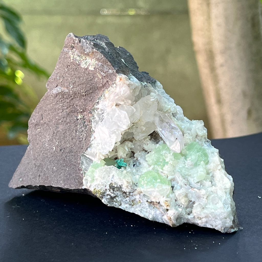 Cluster Prehnit in cuart model 12, pietre semipretioase - druzy.ro 6 