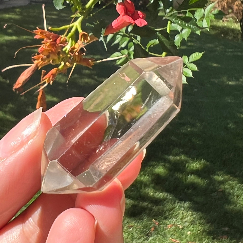 Dublu varf cristal de stanca/cuart incolor model mini8, druzy.ro, cristale 1
