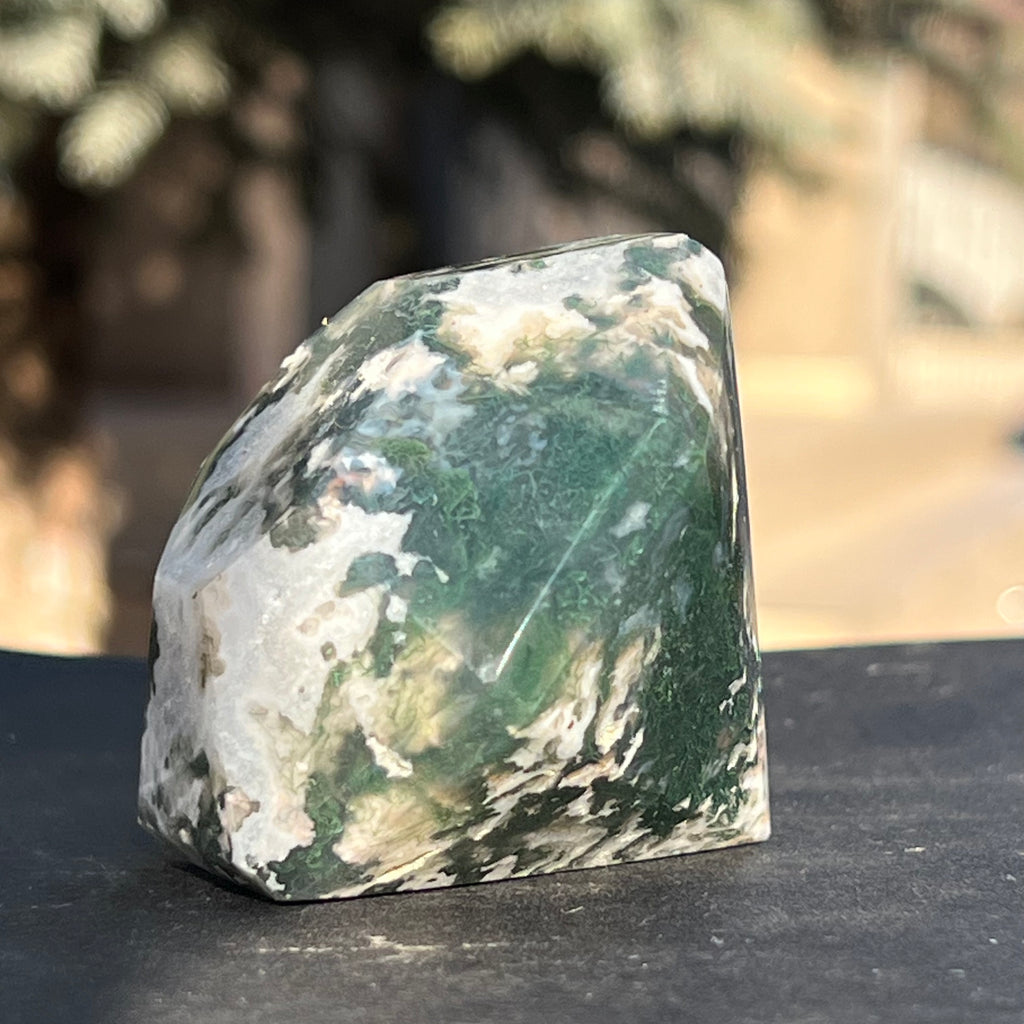 Agat muschi / moss diamant model 6, druzy.ro, cristale 8