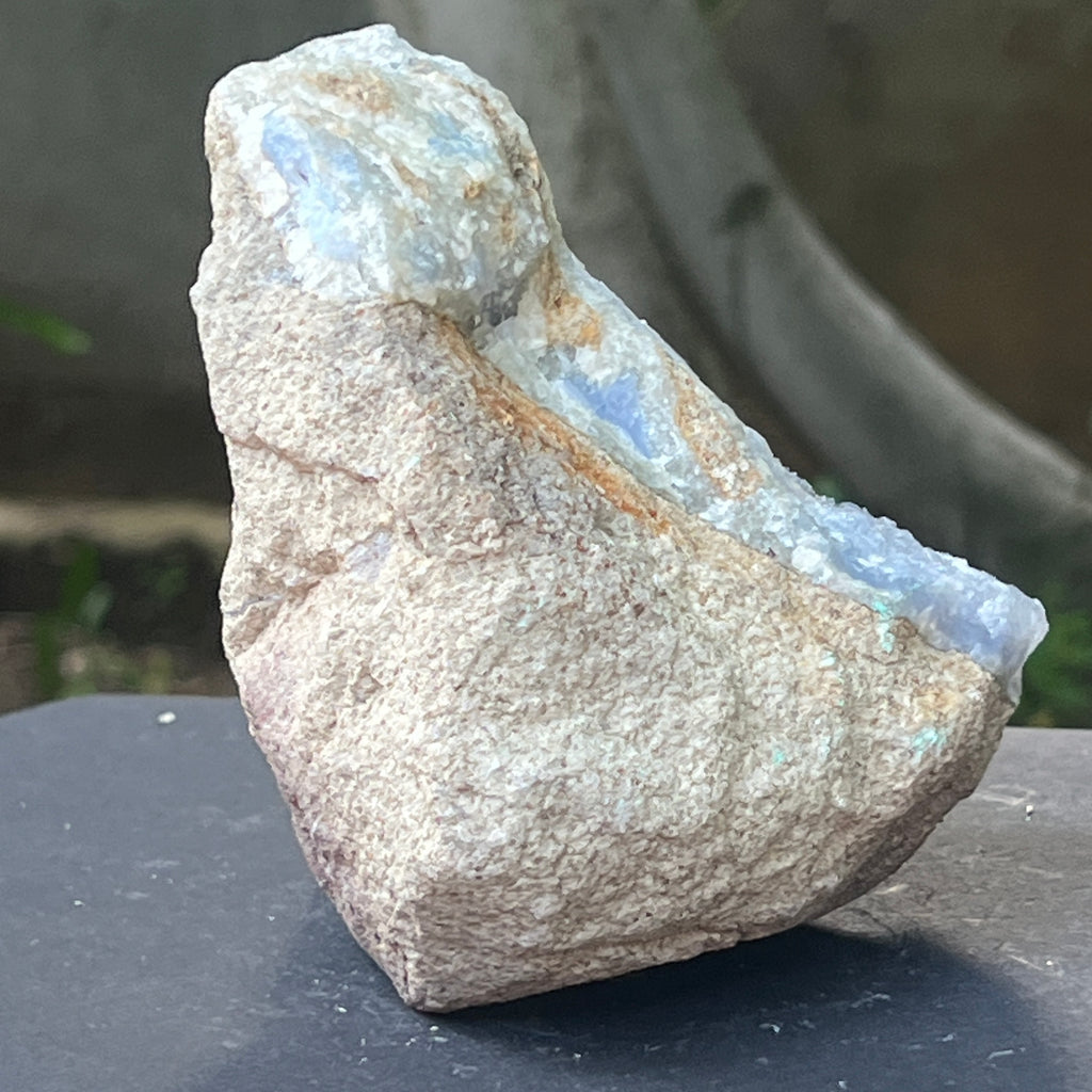 Calcedonie albastra /blue lace/ agat albastru piatra bruta m21, pietre semipretioase - druzy.ro 4 