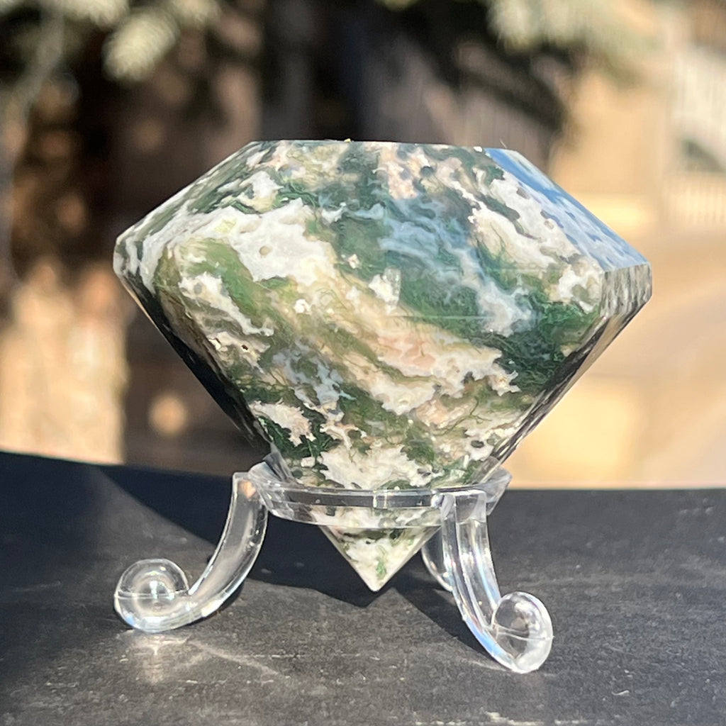 Agat muschi / moss diamant model 6, druzy.ro, cristale 6