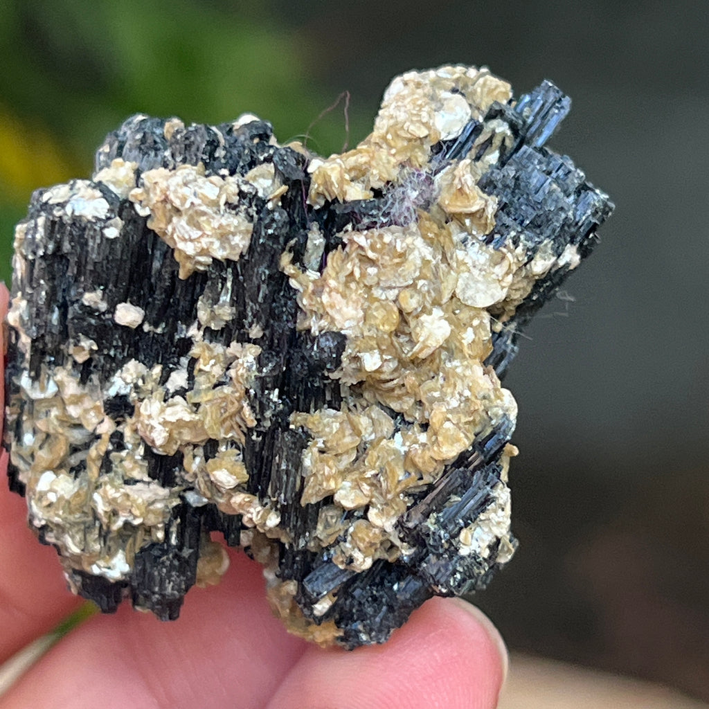 Cluster turmalina neagra cu vermiculita din Erongo m17, pietre semipretioase - druzy.ro 11 