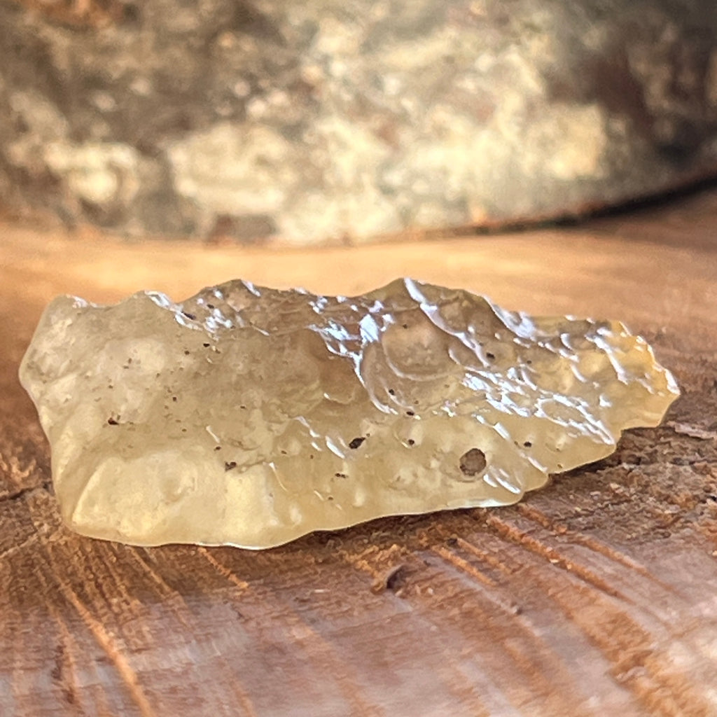 Tectita aurie sticla desertului Libia piatra bruta model 10, calitate AAA, pietre semipretioase - druzy.ro 2 