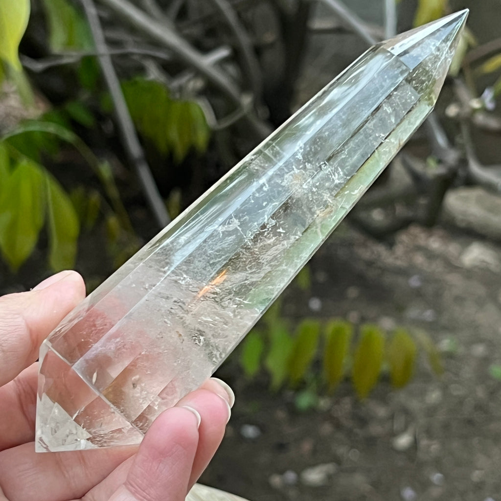 Bagheta cuart vogel, 12 fete, Brazilia model 18, pietre semipretioase - druzy.ro 2 