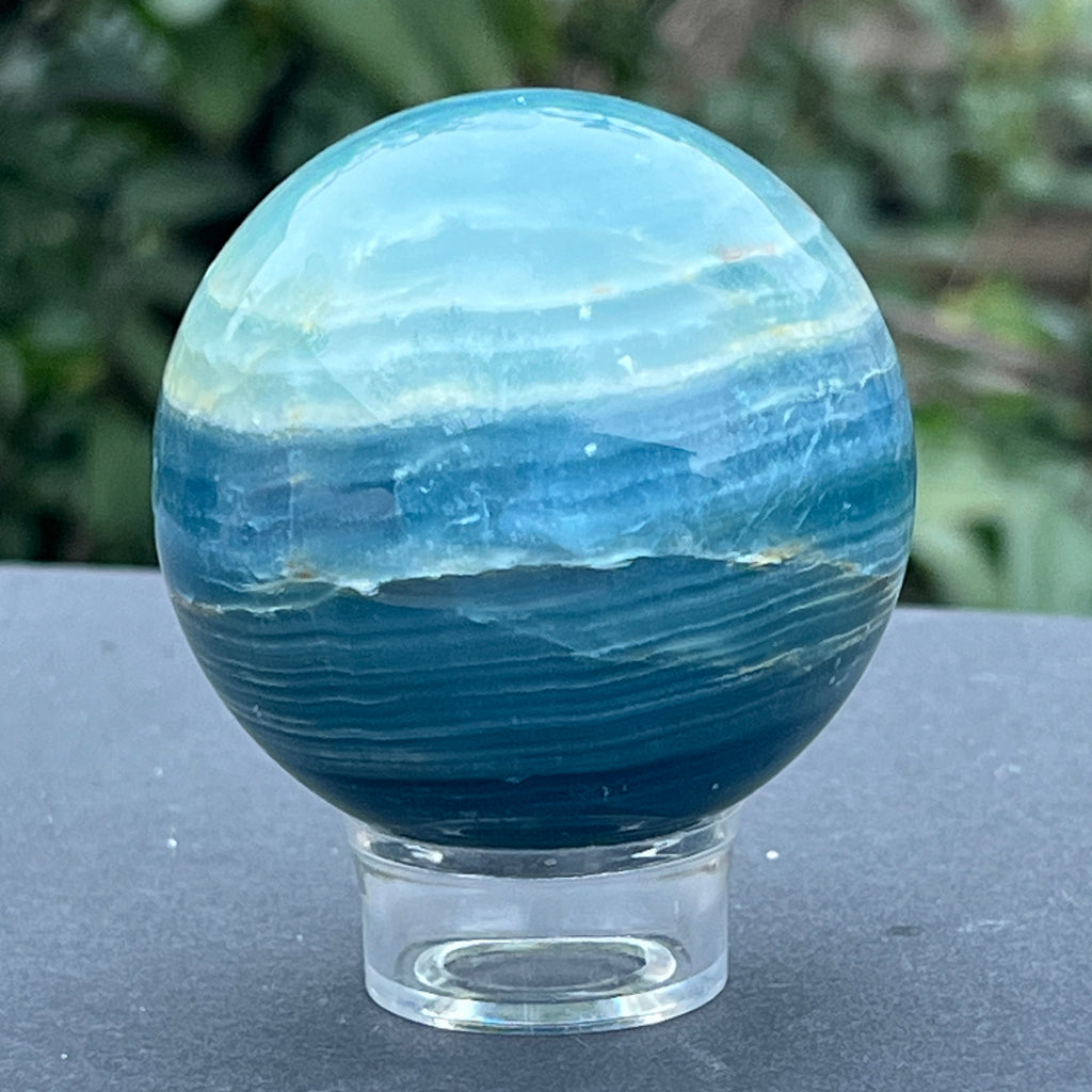 Sfera onix albastru model 5, pietre semipretioase - druzy.ro 4 