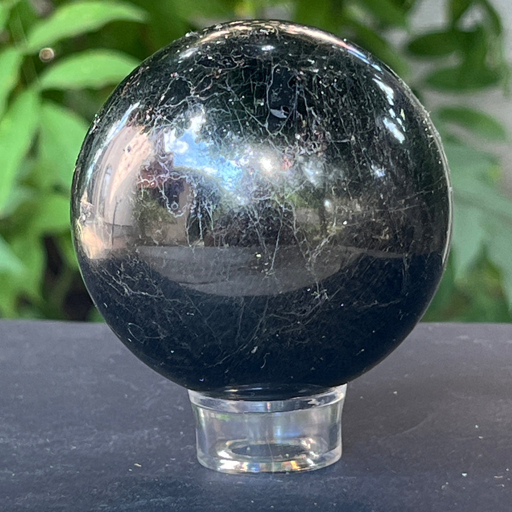 Sfera turmalina neagra din Madagascar model 7, pietre semipretioase - druzy.ro 2 