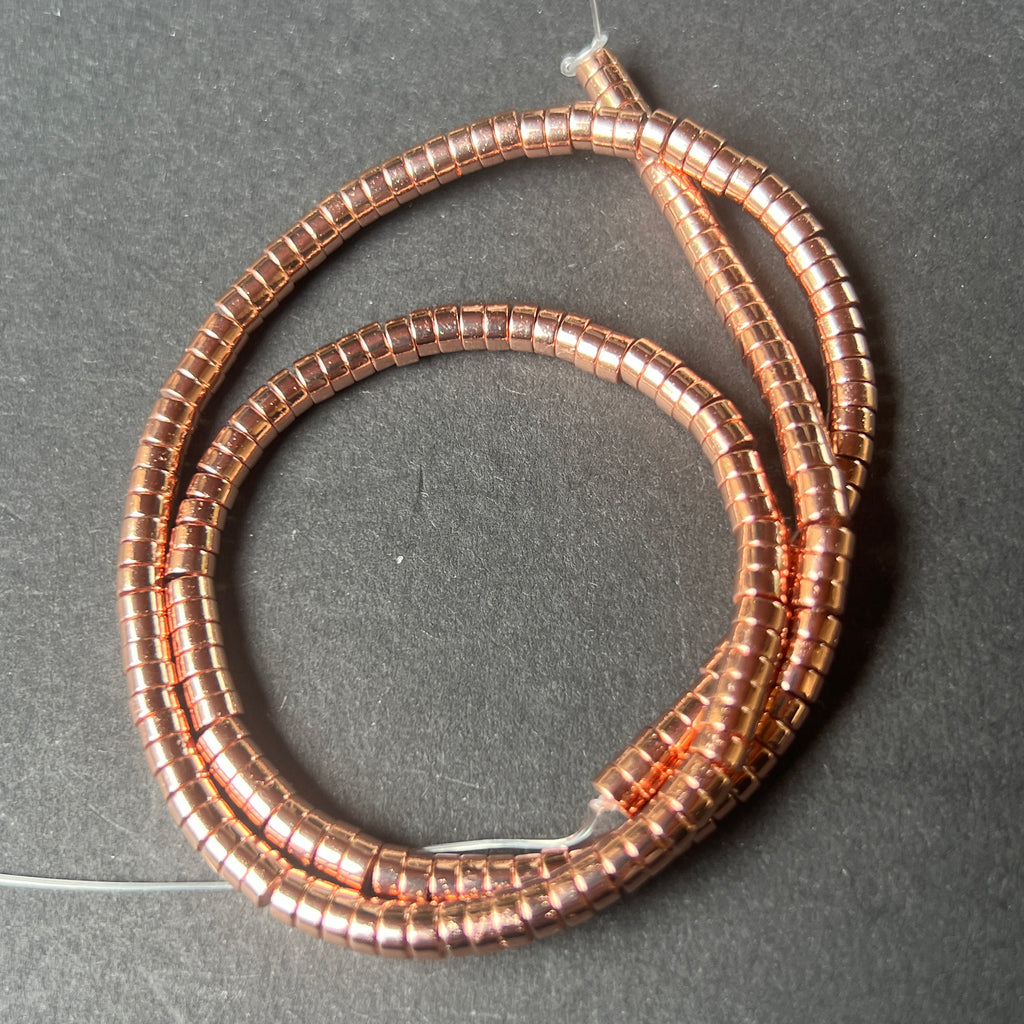Sirag margele pietre semipretioase HEMATIT WAVE ROSE, pietre semipretioase - druzy.ro 2 