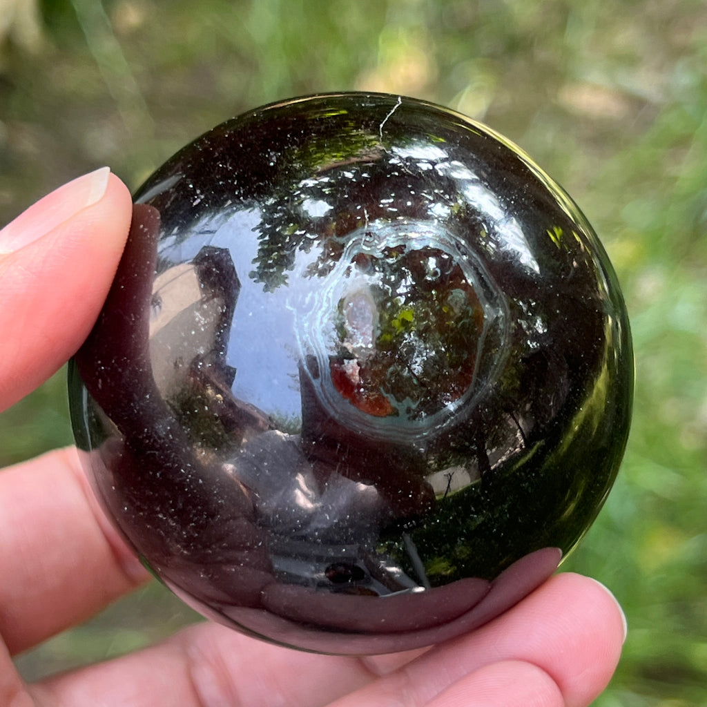 Sfera ochi de tigru rosu model 2, pietre semipretioase - druzy.ro 15 