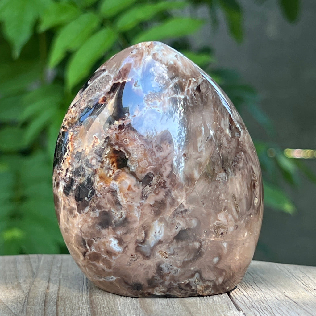 Sculptura agat negru forma libera | Model 1, pietre semipretioase - druzy.ro 1 