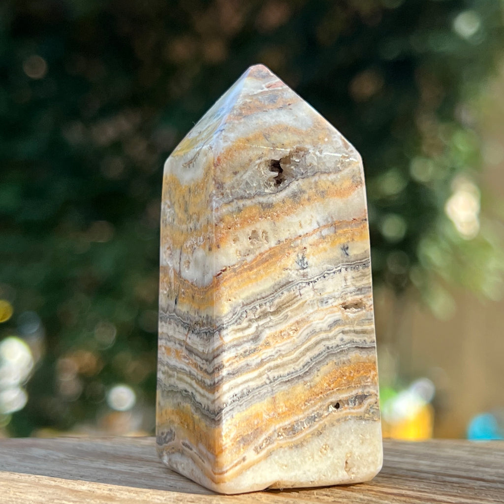 Turn/obelisc jasp albina model 1.3, druzy.ro, cristale 2