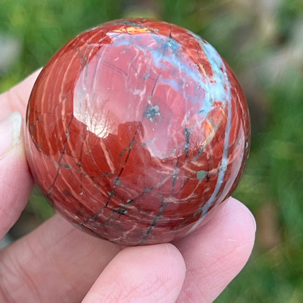 Sfera jasp rosu model 4, pietre semipretioase - druzy.ro 6 