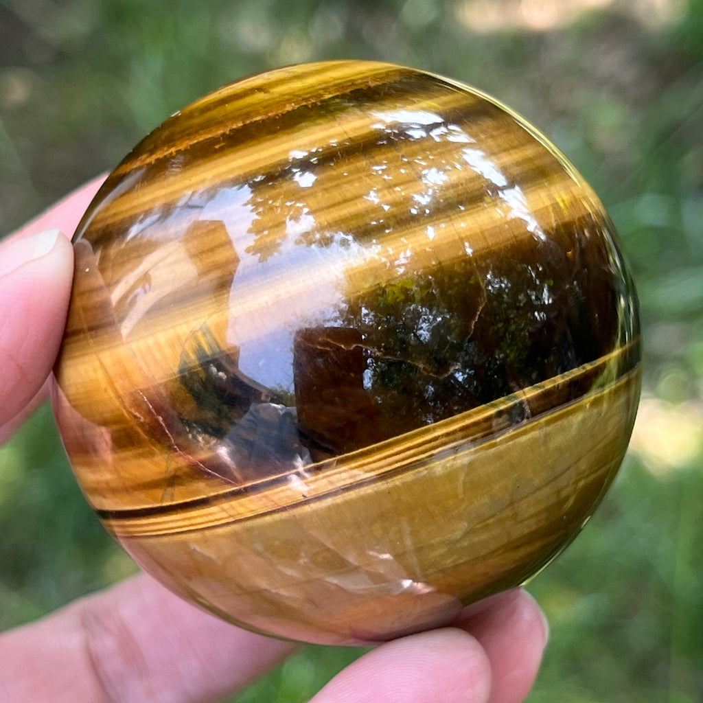 Ochi de tigru sfera model 3, pietre semipretioase - druzy.ro 7 