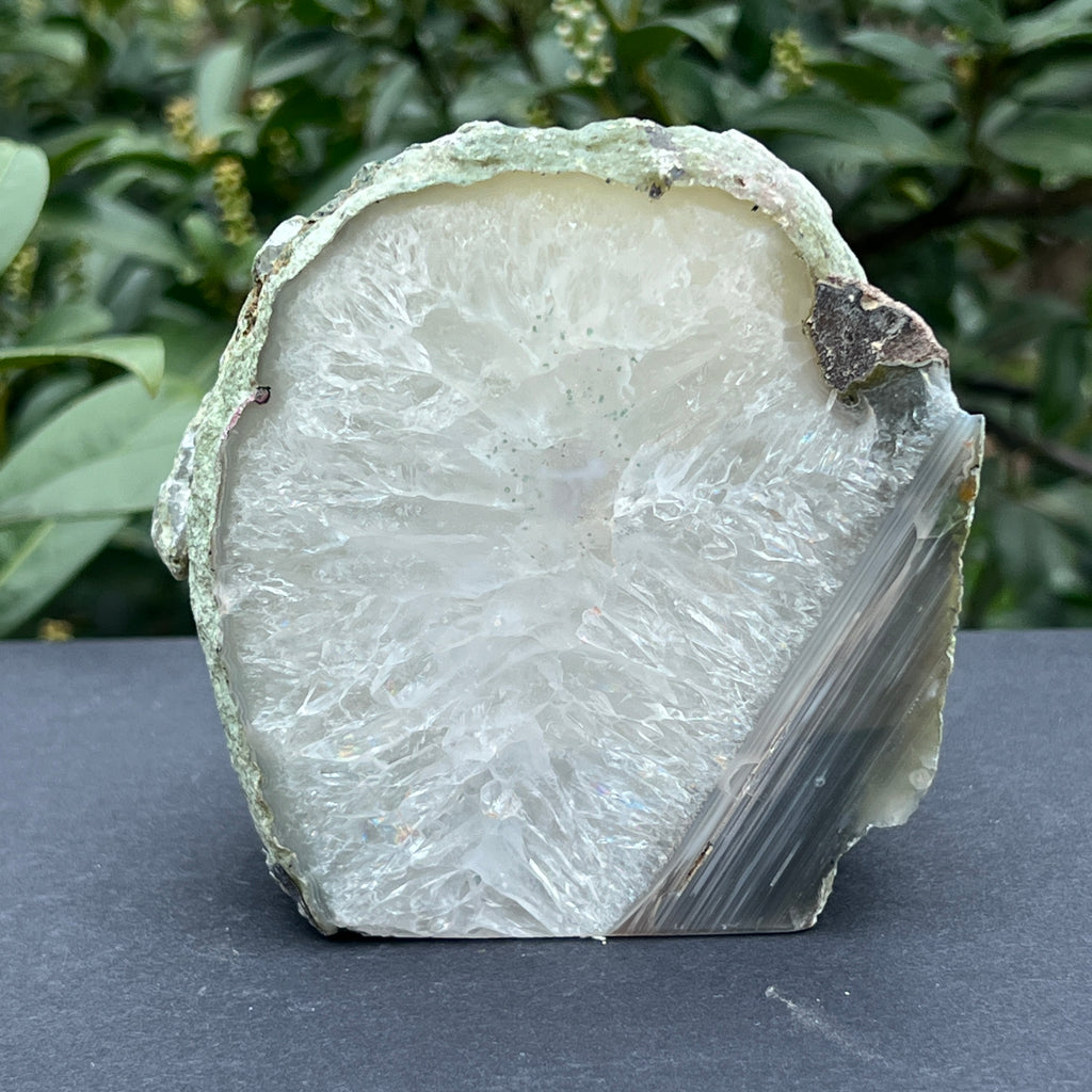 Suport lumanare din agat natural, bookend, suport carti, pietre semipretioase - druzy.ro 2 