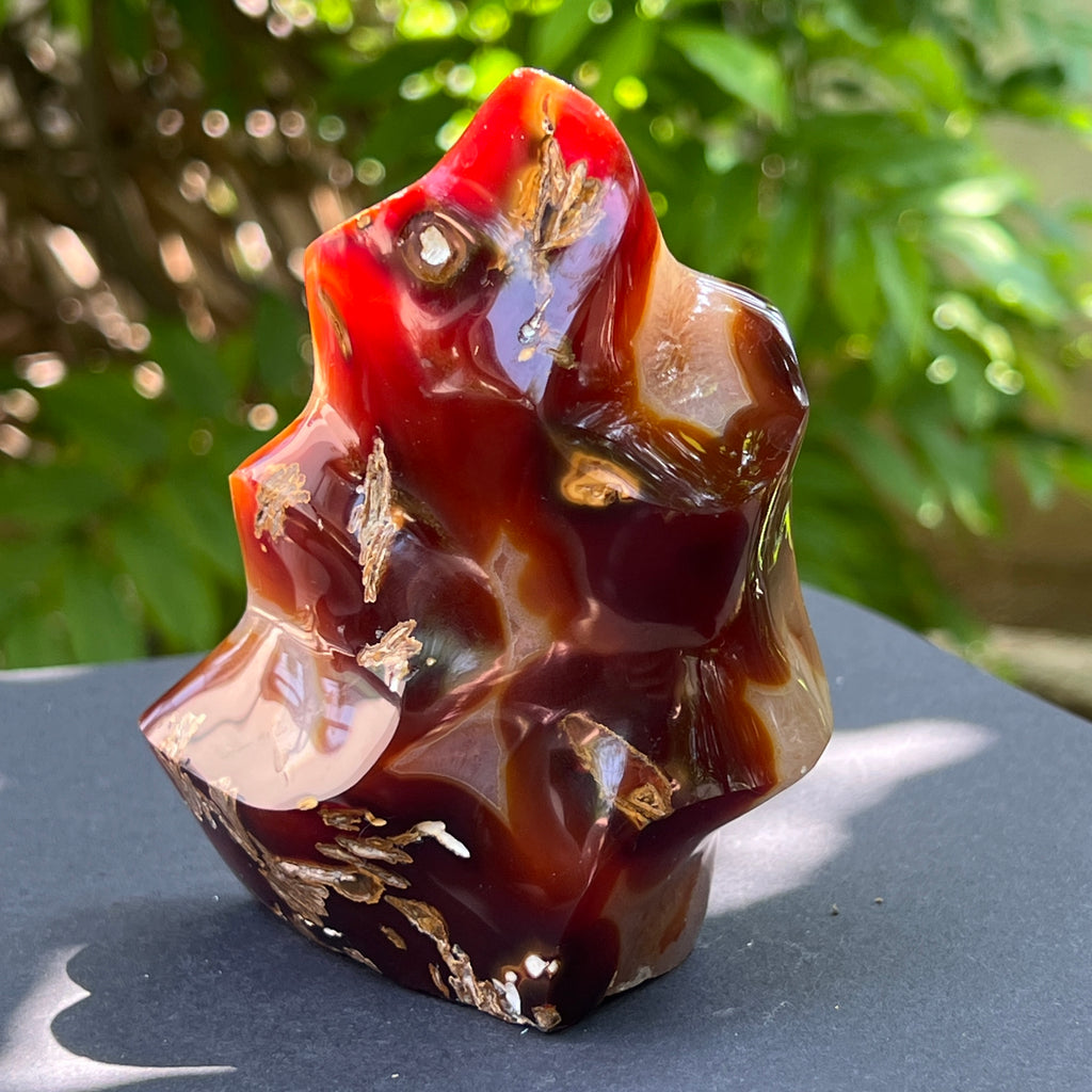 Sculptura forma flacara din agat m2, pietre semipretioase - druzy.ro 7 