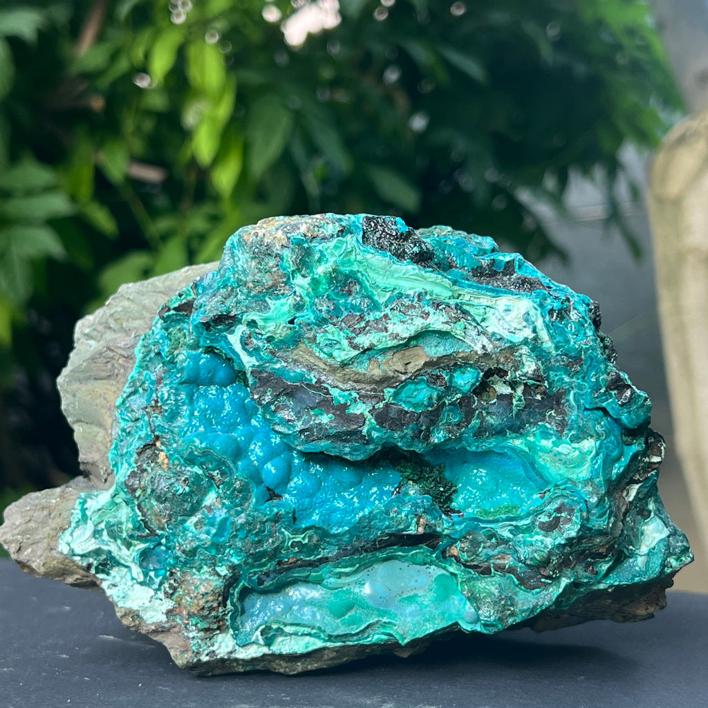 Cluster XL crisocola botrioidala piatra bruta model 3, pietre semipretioase - druzy.ro 2 