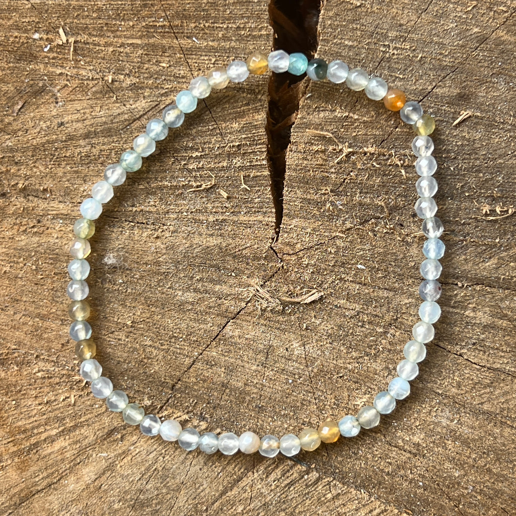 Bratara fatetata jad albastru 4mm, pietre semipretioase - druzy.ro 2 