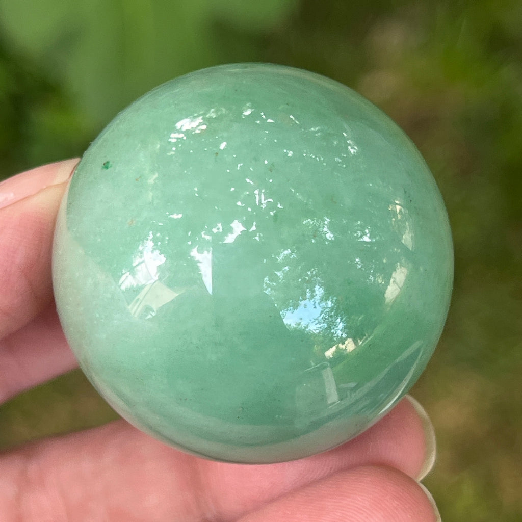 Sfera aventurin verde | Model 2, pietre semipretioase - druzy.ro 7 