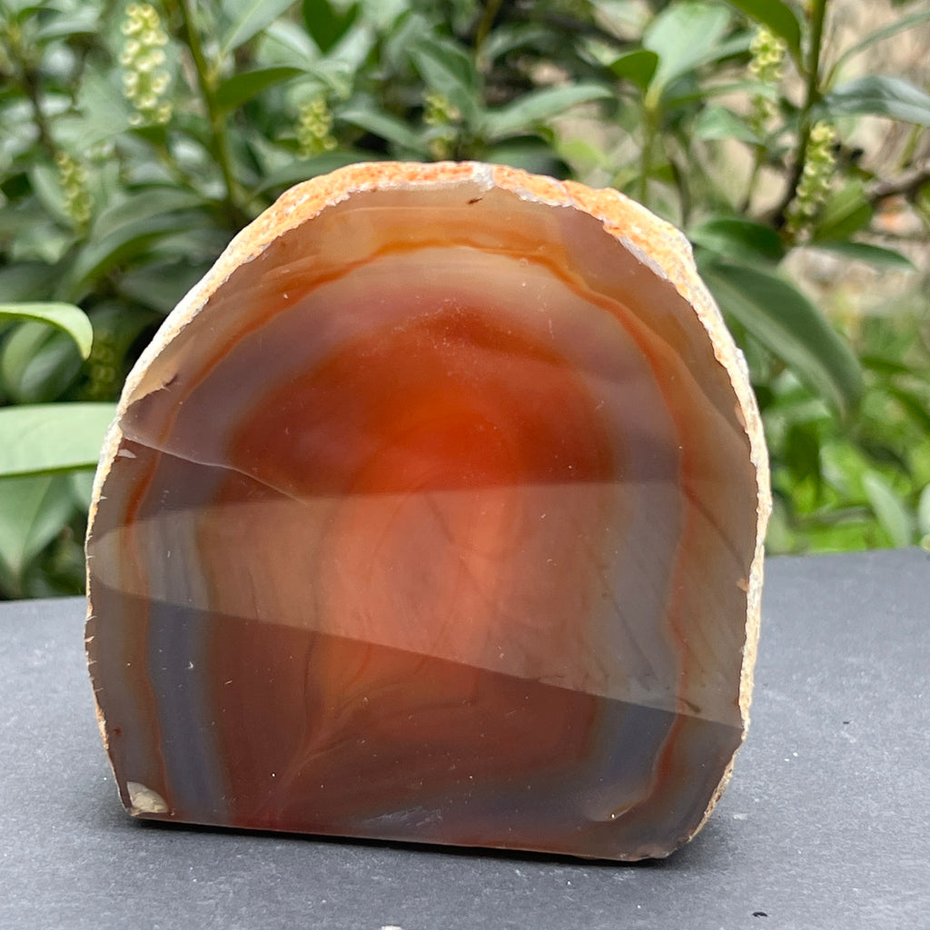 Suport lumanare din agat rosu, bookend, suport carti, pietre semipretioase - druzy.ro 3 
