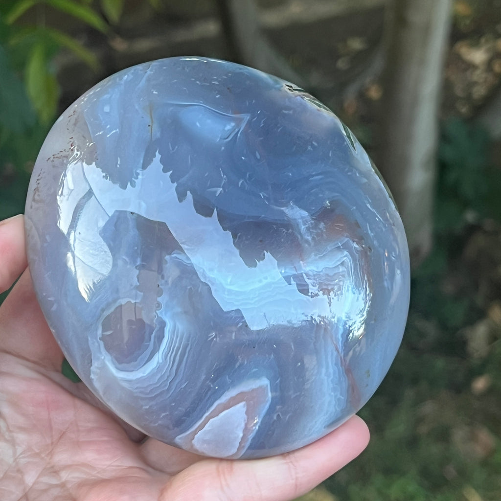 Nodul agat de Botswana, agat river, unicat | Model XL5, pietre semipretioase - druzy.ro 3 