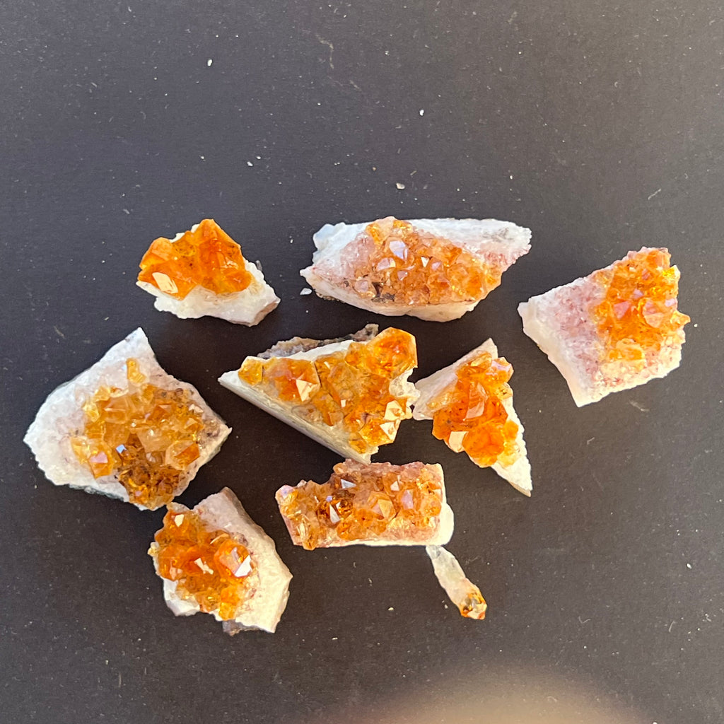 Cluster citrin 2 -2.5 cm, piatra bruta citrin, druzy.ro, cristale 1