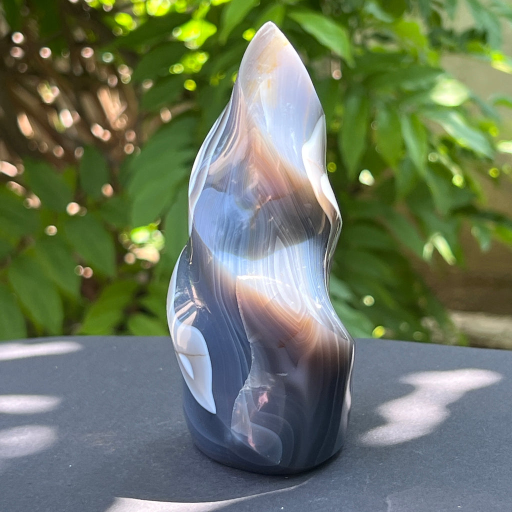 Sculptura forma flacara din agat m4, pietre semipretioase - druzy.ro 3 