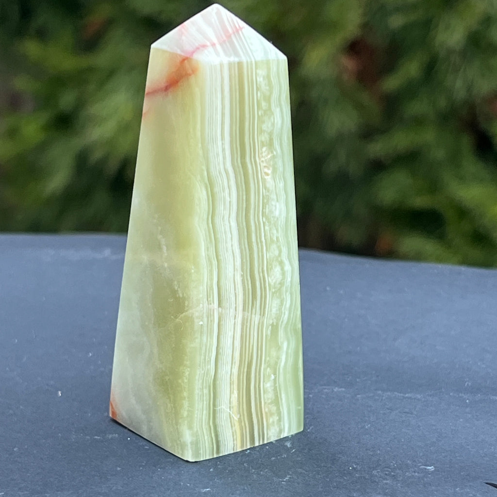 Onix verde obelisc/turn model 3, pietre semipretioase - druzy.ro 5 