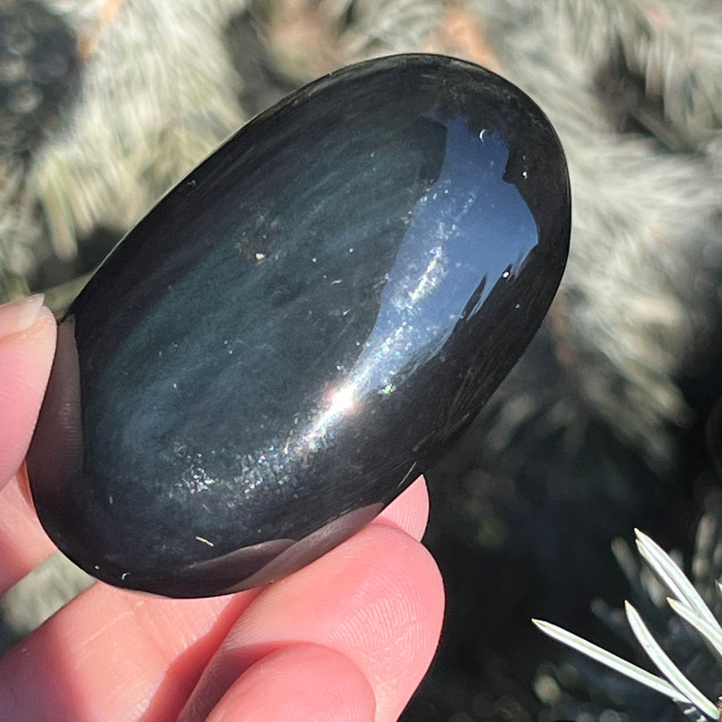 Obsidian curcubeu palmstone model 8, pietre semipretioase - druzy.ro 1 