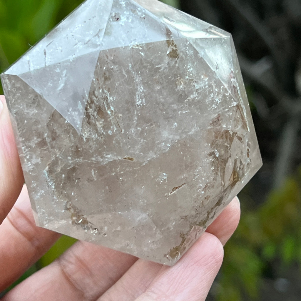 Cuart fumuriu forma diamant model 3, pietre semipretioase - druzy.ro 1 