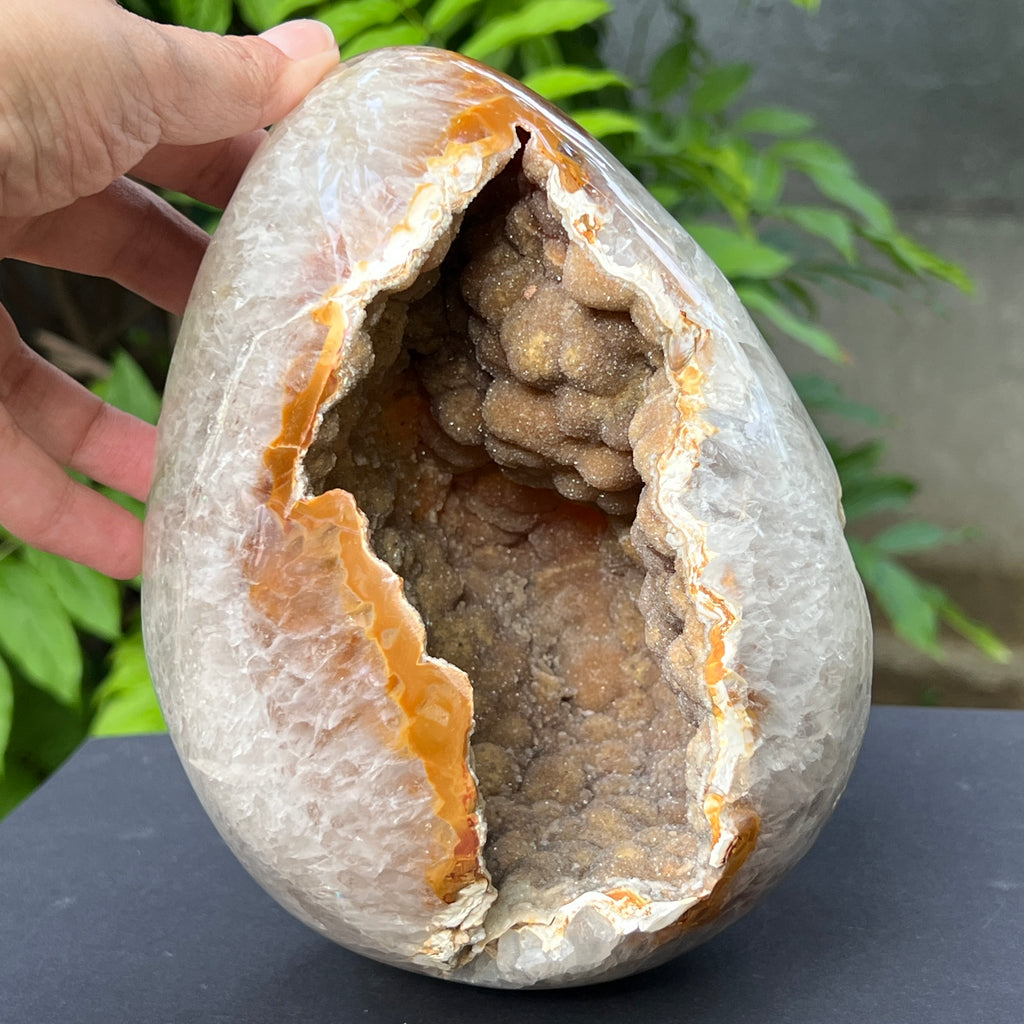 Ou Geoda calcedonie botroidala in agat, pietre semipretioase - druzy.ro 4 