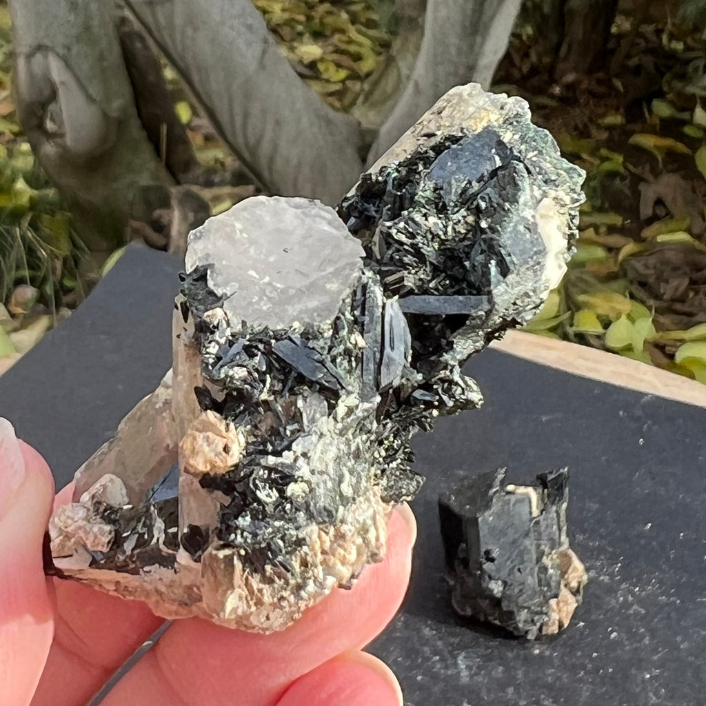 Cluster egirin mini cuart fumuriu/negru Zomba m14, druzy.ro, cristale 3