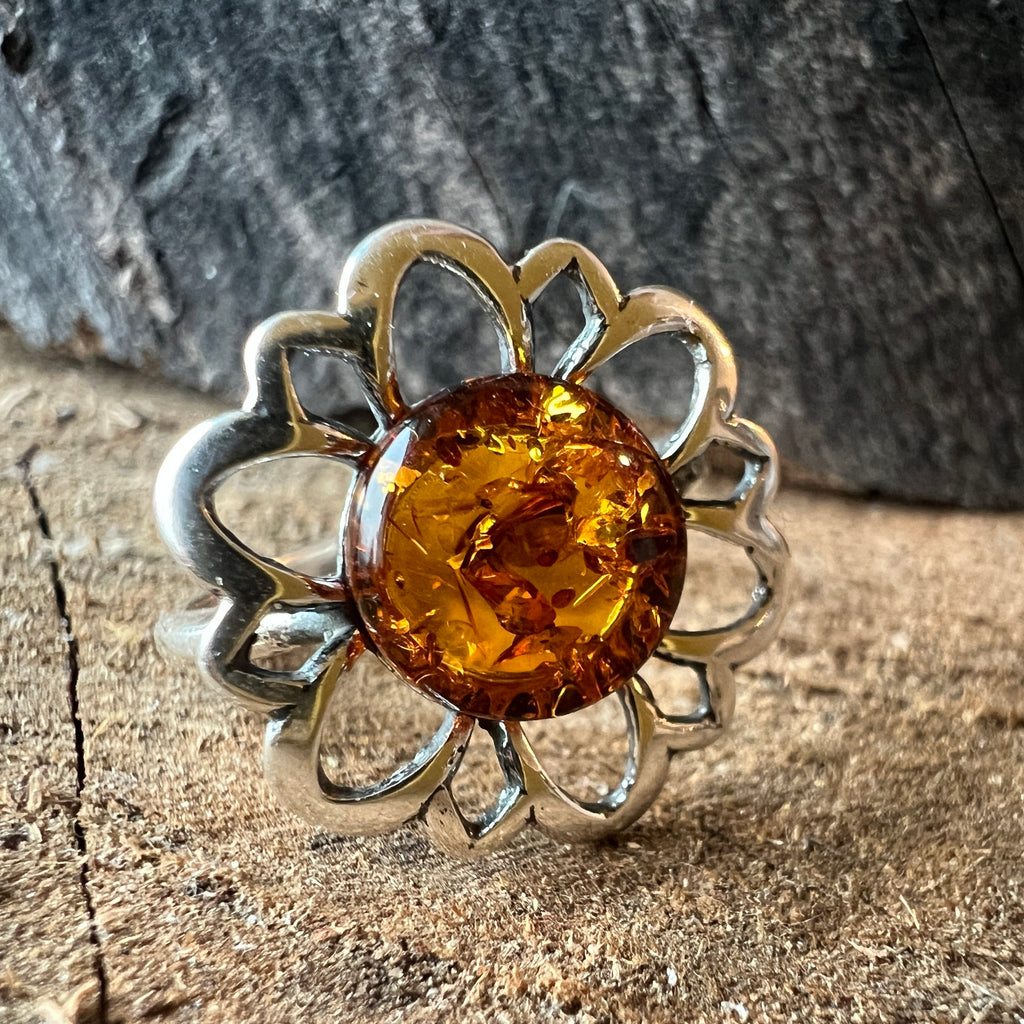 Inel argint cu chihlimbar Amber21, pietre semipretioase - druzy.ro 3 