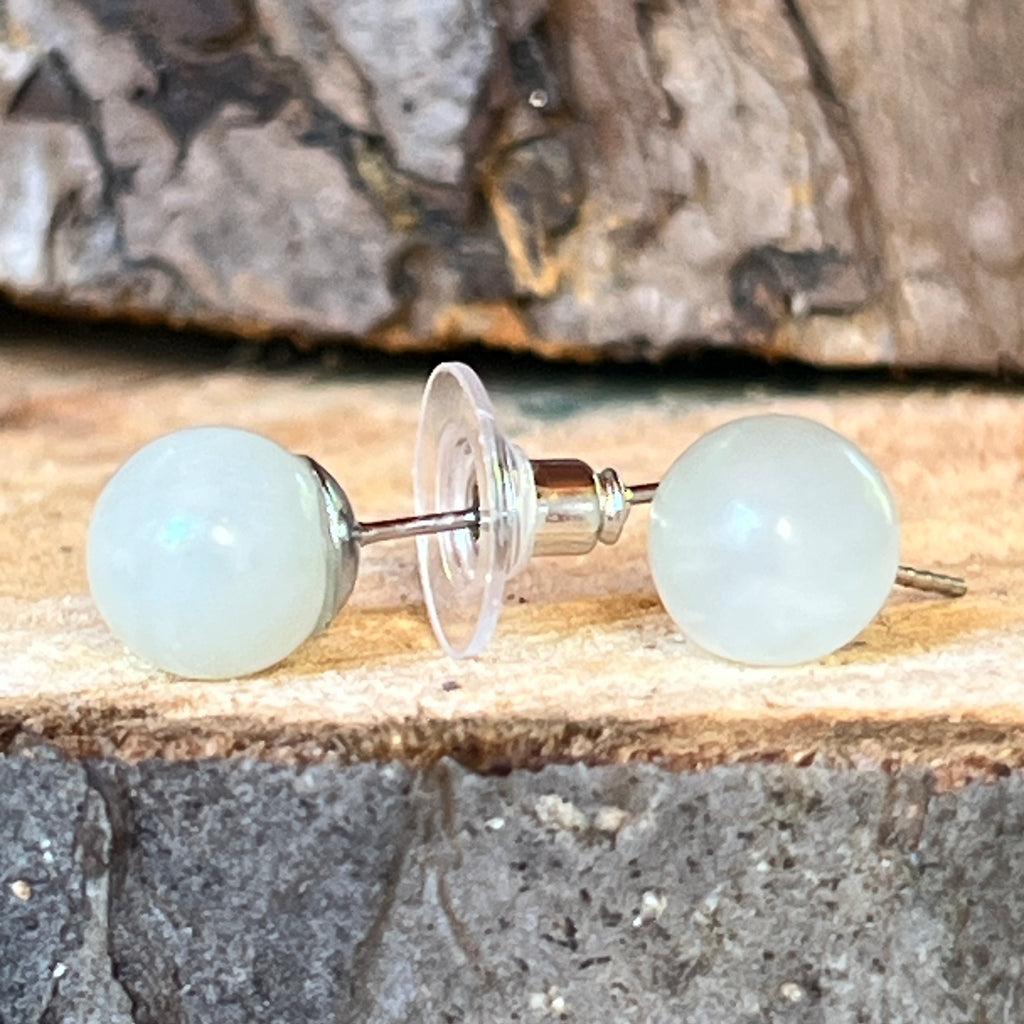 Cercei stud jad new jade sfere 8 mm, pietre semipretioase - druzy.ro 2 