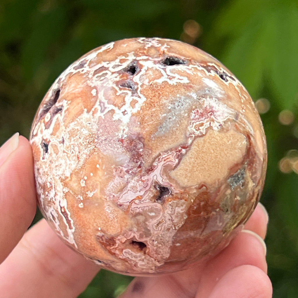 Sfera agat Crazy Lace | Model 10, pietre semipretioase - druzy.ro 5 