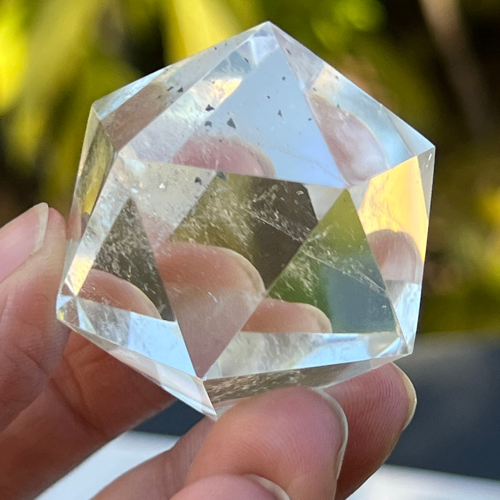 Icosaedru cuart incolor / cristal de stanca m10, pietre semipretioase - druzy.ro 1 