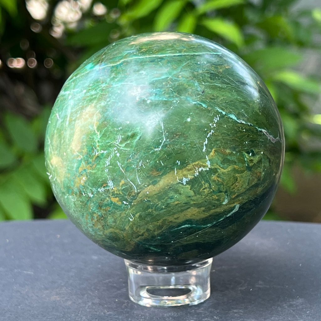 Sfera verdit (jad african) m1, pietre semipretioase - druzy.ro 5 